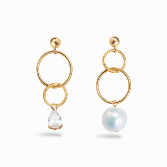 White Freshwater Baroque Pearl Galaxy Earring Galaxy