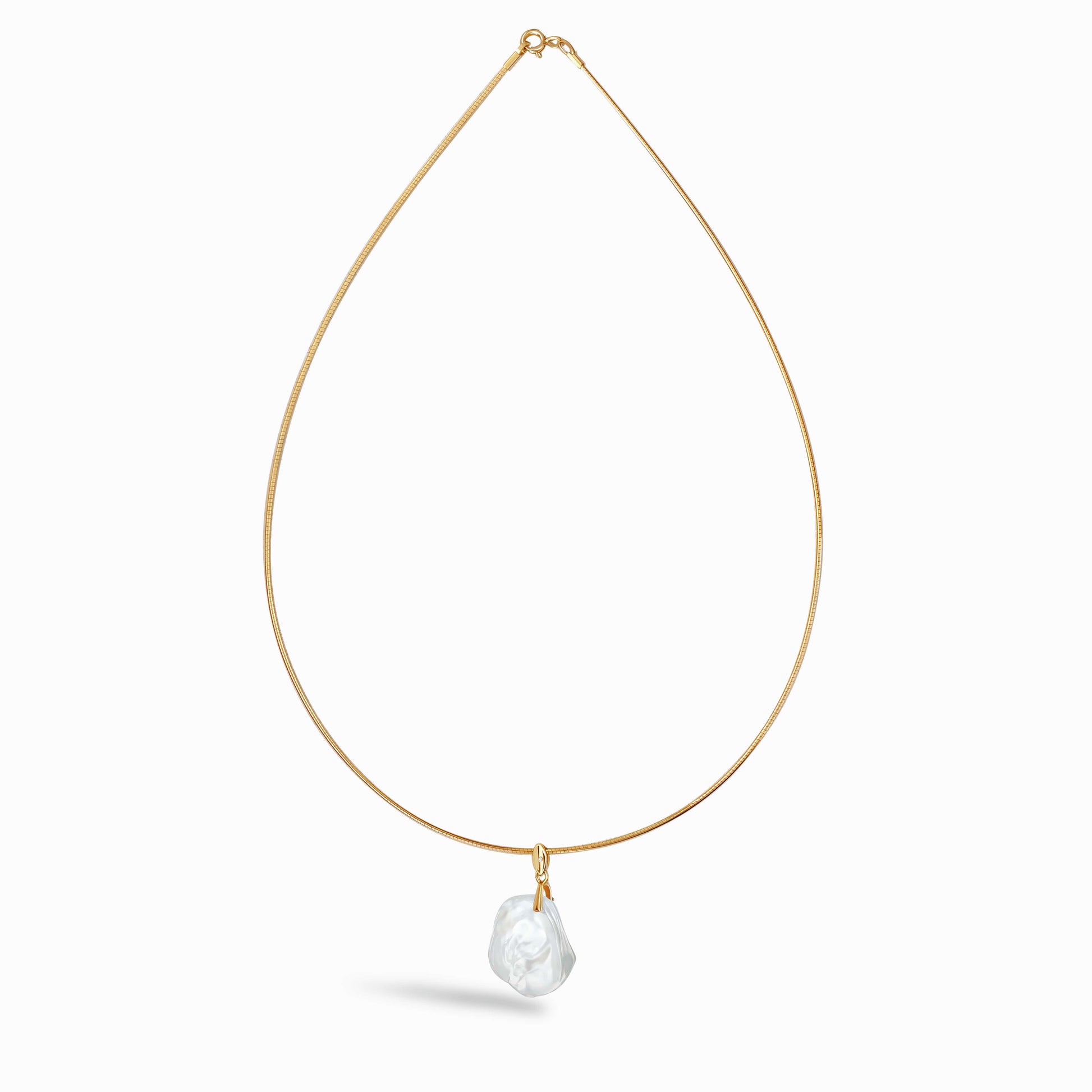 White Freshwater Baroque Pearl Flos Fortunae Necklace Flos Fortunae