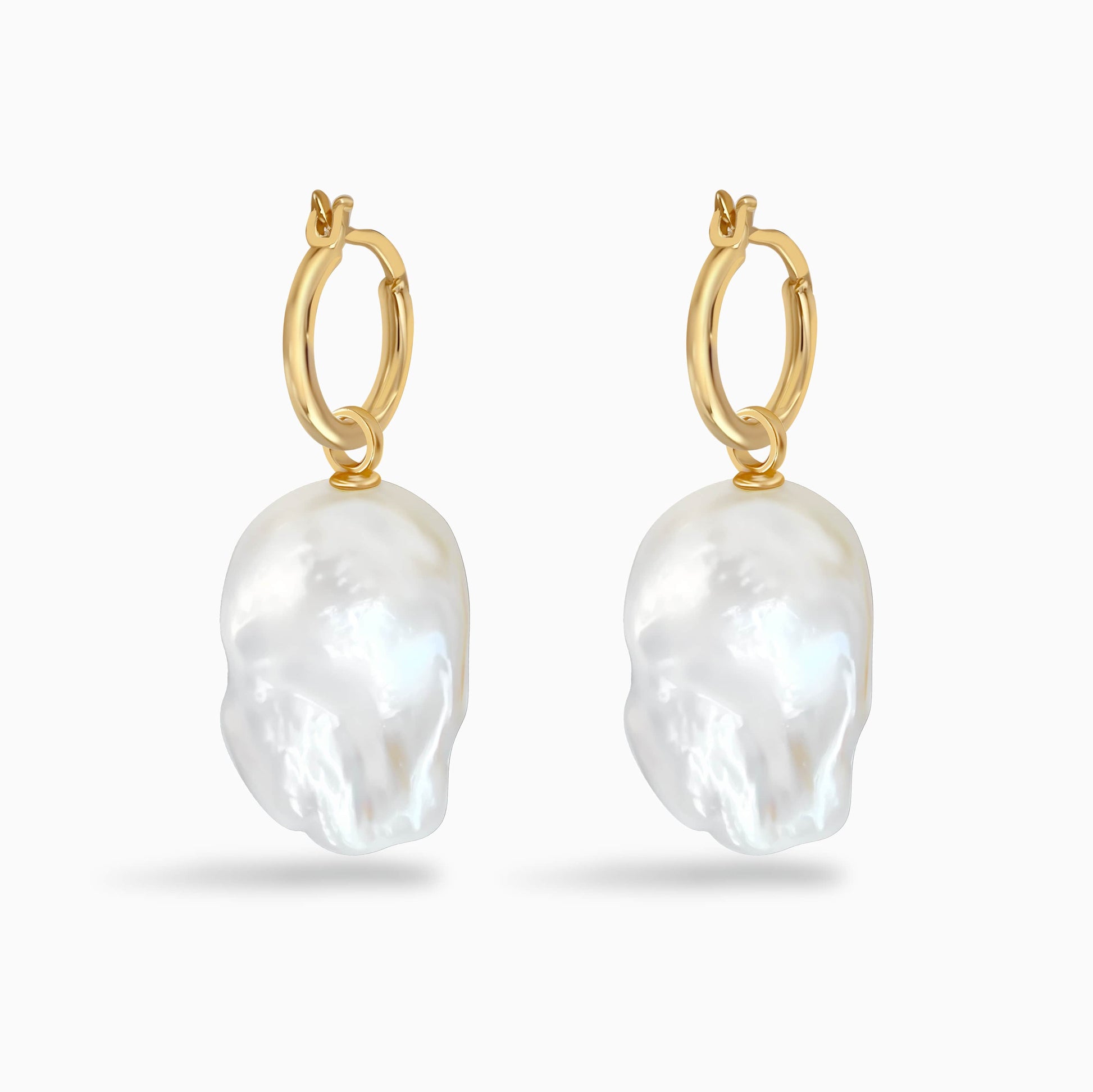 White Freshwater Baroque Pearl Aurora Forte Earring Aurora Forte